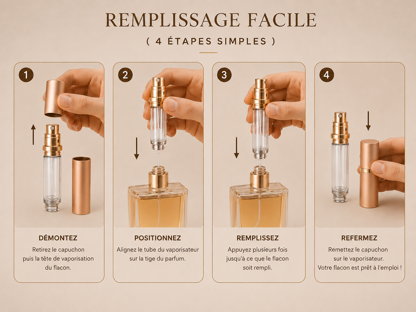 Vaporisateur de parfum rechargeable - 5 ml